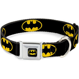 Нашийник для собак Buckle Down з пряжкою-ременем безпеки, Batman, ширина 2,5 см, на шию 38-66 см, розмір L