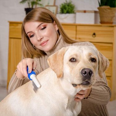 Набір для догляду за шерстю тварин Horicon Pet 3-в-1: двосторонній гребінець для підшерстя, розплутуючий тример і гребінець для розчісування – інструменти для грумінгу собак та котів