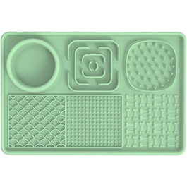 Килимок для собак та цуценят Leckmatten з присосками для повільного годування, купання та тренувань, зменшення тривоги (сірий, Green)