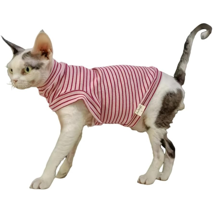 Світшот для безшерстних котів, бавовна, теплий, еластичний, рожевий, розмір S