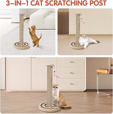 Інтерактивне котяче іграшкове комбо Nobleza 3 в 1: котячий дряпка, масажер та іграшка для дому