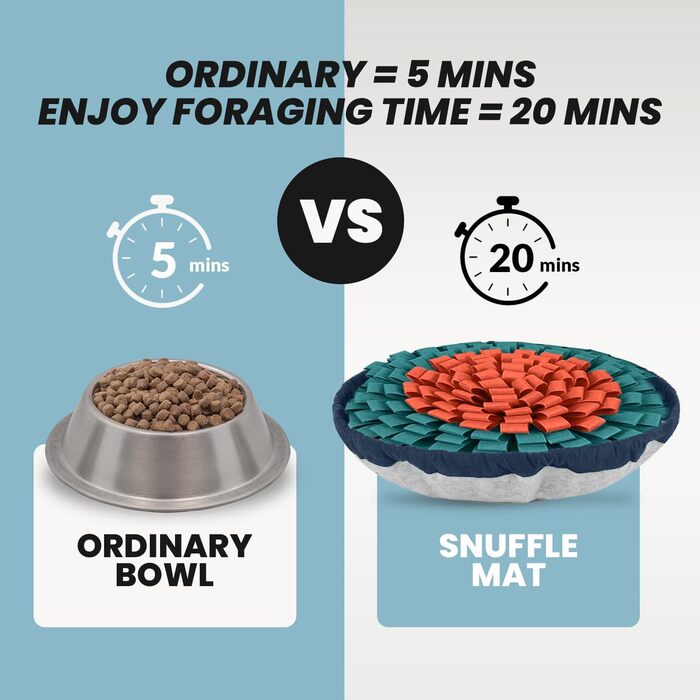 Килимок для собак PET ARENA Schnüffelteppich – килимок для нюхання, міцні матеріали, інтелектуальна іграшка для собак, регульований розмір, можна прати (Помаранчево-блакитний)