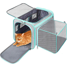 Транспортна переноска для кота Transportbox Katze, складана, розширювана, м'яка переноска для безпеки та комфорту, водонепроникна сумка-переноска для котів до 6.8 кг