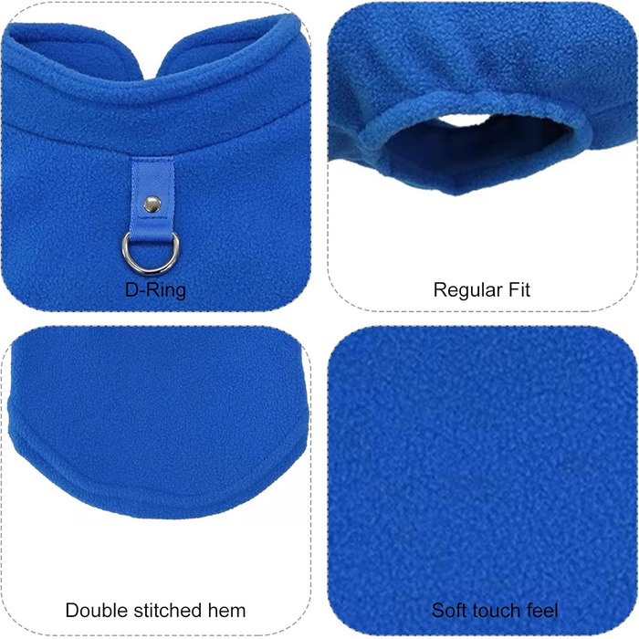 Светри для собак та котів на зиму: теплі, м'які, з D-кільцем (сірий+зелений+бежевий)