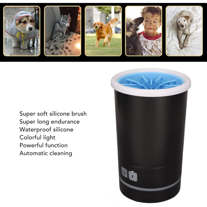 Мийка для лап собак Pssopp - портативна силіконова щітка для чищення лап домашніх тварин. Підходить для собак та котів.