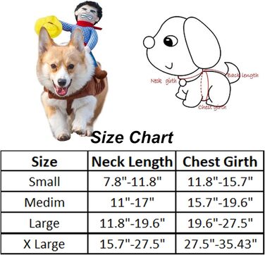 Костюм ковбоя для собак iSMARTEN, костюм лицаря з маскою та капелюхом, розмір L