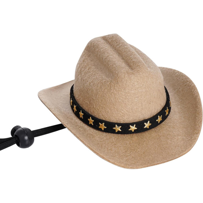 Костюм ковбоя для домашніх тварин Choyaxo: комплект з капелюхом та банданою (Small, Khaki)