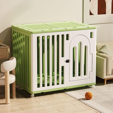 Клітка для собак Neonman - переноска для цуценят та середніх собак, зелена, розмір M