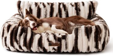 М'яке ліжко для собак та котів MEWOOFUN - зручне та затишне, 91x72x30 см (Коричневий градієнт)