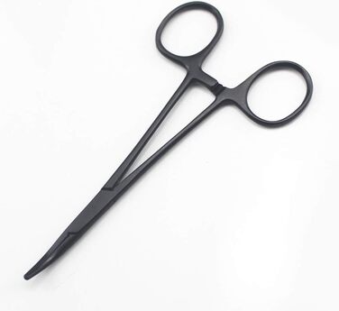 Набір професійних ножиць для грумінгу тварин QUNINE: ножиці для стрижки, гребінець, чорний колір, прямі та вигнуті леза