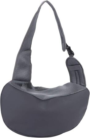 Тканинна переноска для собак та котів, сіра: зручна сумка-переноска для тварин, ідеальна для подорожей та прогулянок на вулиці. Підходить для маленьких собак та кошенят. Має регульований плечовий ремінь та сітчасте вікно для вентиляції.