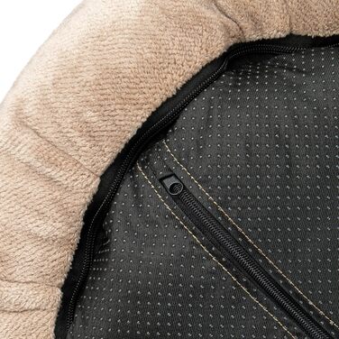 Ліжко для собак Lily для маленьких собак - подушка для собак з тканини Sorisso - м'яка, довговічна, зносостійка, міцна (M, Бежевий)