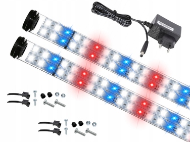 LED-світильник FULL SPECTRUM 2x40 см для акваріуму та рослин (GROW), подвійний ряд діодів