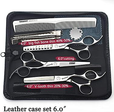 Професійний набір ножиць для стрижки волосся Haarschere, 15.2 см, з японської сталі (3 шт.)