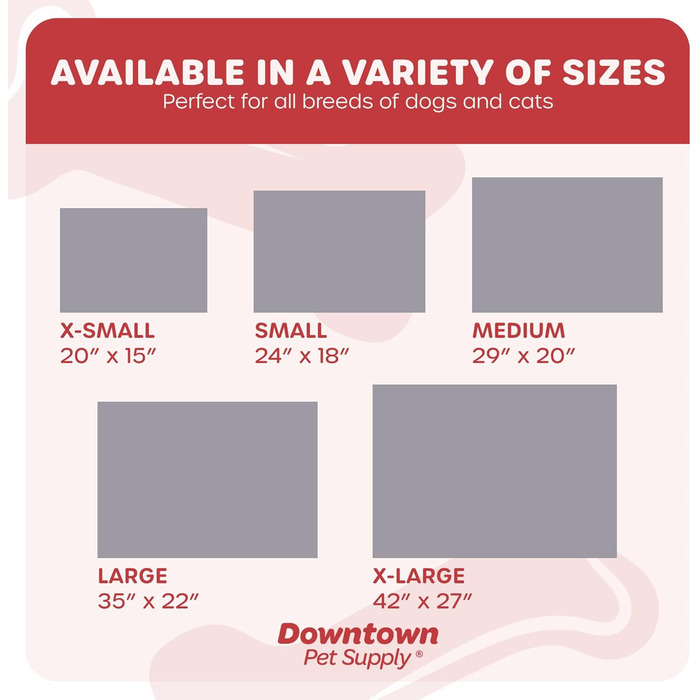 Підкладка для переноски для собак Downtown Pet Supply, 73,7 x 50,8 см, водонепроникна, Ripstop Nylon, для миття в пральній машині, розмір M, Boho, X-LARGE (42' x 27')