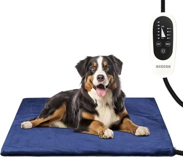 Кілимок для підігріву домашніх тварин для великих собак та котів, 60x90 см, з регулюванням температури та таймером