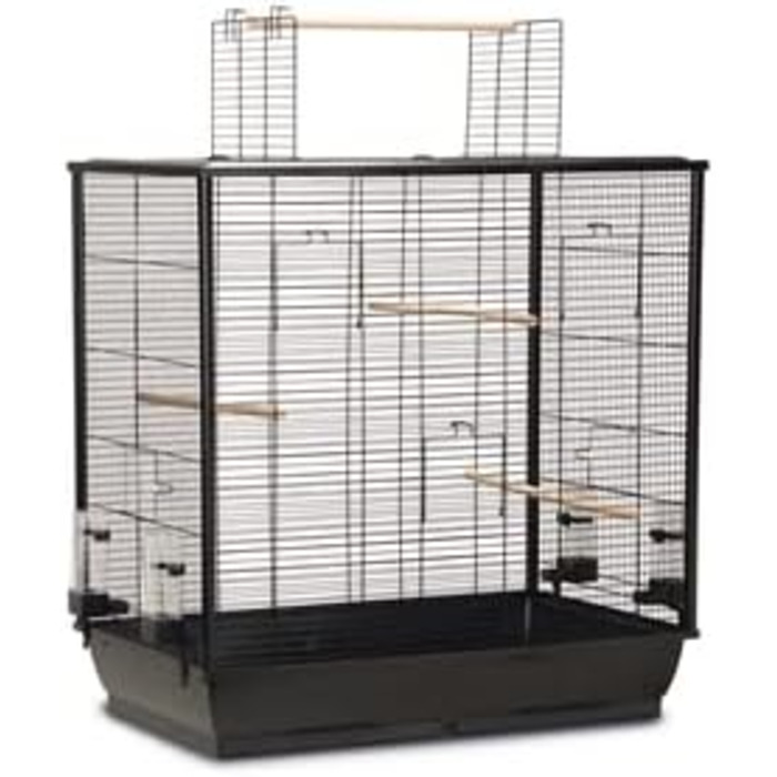 Клітка для птахів Vogelkäfig FIONA Open XXL, 70x40x80 см, чорна
