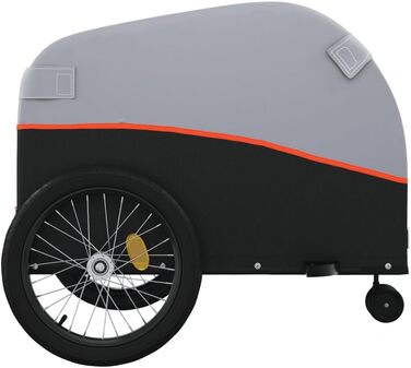 Причіп для собак, велосипедний причіп, причіп для бігу: чорний та помаранчевий, 45 кг, сталь, легка збірка, універсальний