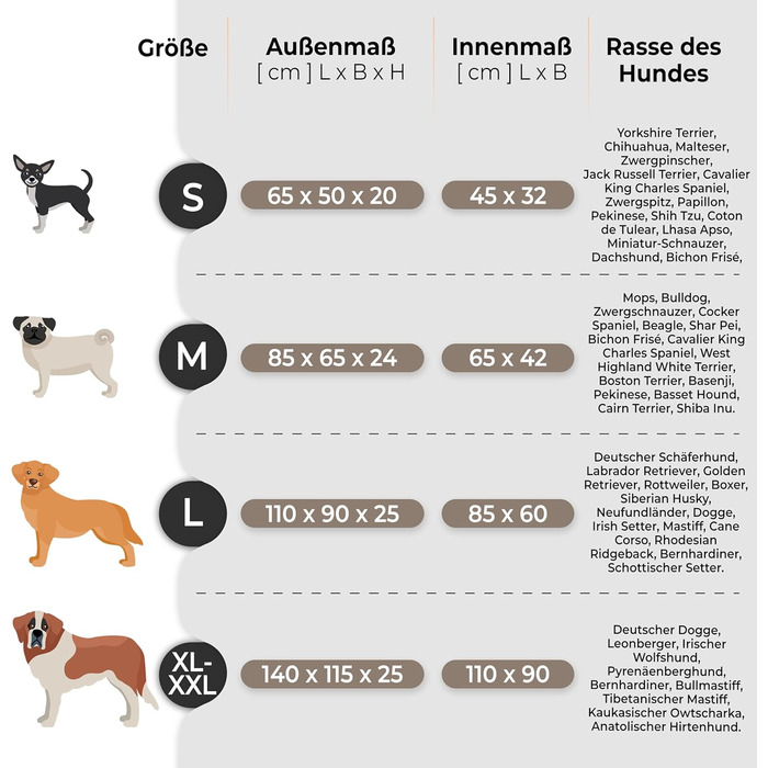 Крісло-ліжко для собак великих, середніх та маленьких порід - зручне ліжко для собак, сірого кольору, розмір L, 110 x 90 см, знімний та пральний чохол
