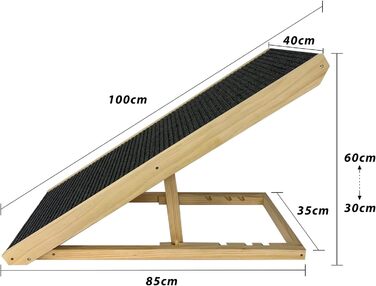 Складані пластикові сходи для собак і котів Froadp 49x38x61 см, 4 сходинки, з фетровим килимком, нековзкі, для ліжка, балкона, дивана, портативні, коричневі