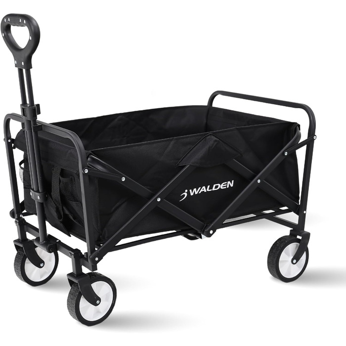 Складаний вагон-тележка з великою місткістю, стабільний та портативний. Ідеально для спорту, покупок та кемпінгу