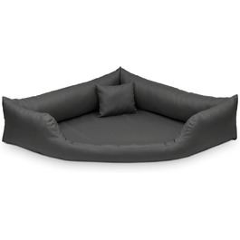 Лягу для собак Juelle Gabi L - штучна шкіра, 100x100x22 см, м'яке ліжко для середніх та великих собак