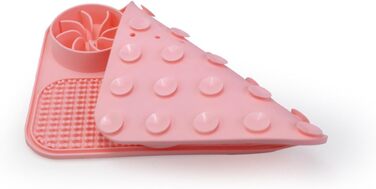 Лежак-іграшка для собак з присосками, повільний годівник, рожевий | Лежак-пазл для собак