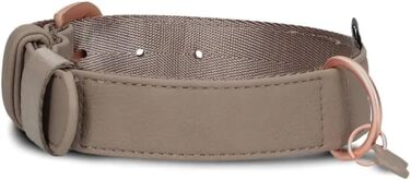 Нашийник для собак ZWEI Leo LE15 з якісної штучної шкіри, регульований, для середніх та великих собак, обхват шиї 37-50 см, колір капучино