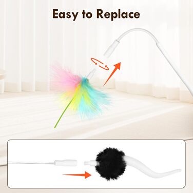 Інтерактивна іграшка для котів TGFIX 3 в 1: електрична, з колесами та лазером, розвиваюча. Включає 3 запасні пружини, USB-зарядка.