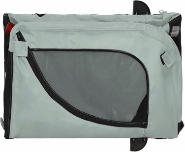 Трейлер для собак Oxford, сіро-чорний, 124x65x66 см, для маленьких собак та котів, модель 94000