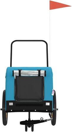 Причіп для велосипеда Gecheer для собак та інших домашніх тварин, блакитно-чорний (125 x 63 x 66 см)