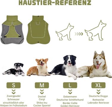 Водонепроникний собачий теплий одяг WUFANC - куртка для собак з регульованою застібкою для всіх сезонів, XL