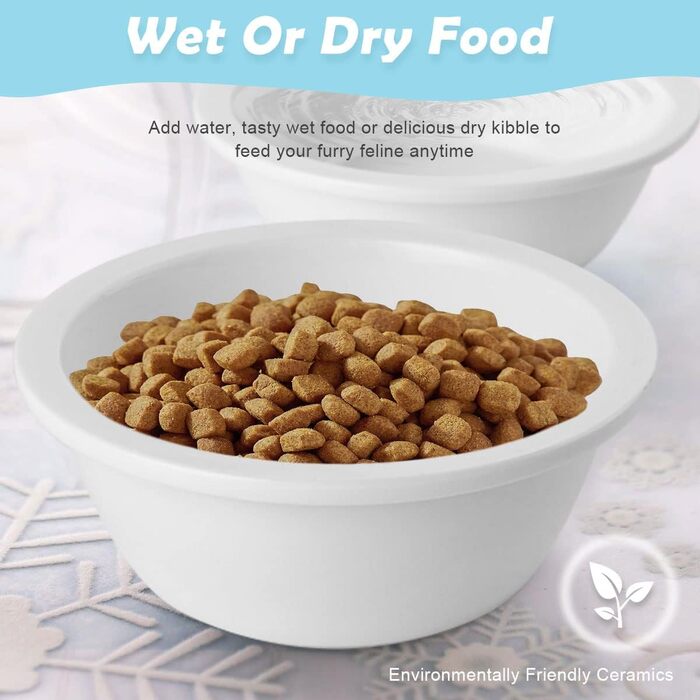 Набір мисок для котів та собак 3 шт. з кераміки, миски для годування, миска для води, набір мисок для тварин, безпечні для миття в посудомийній машині