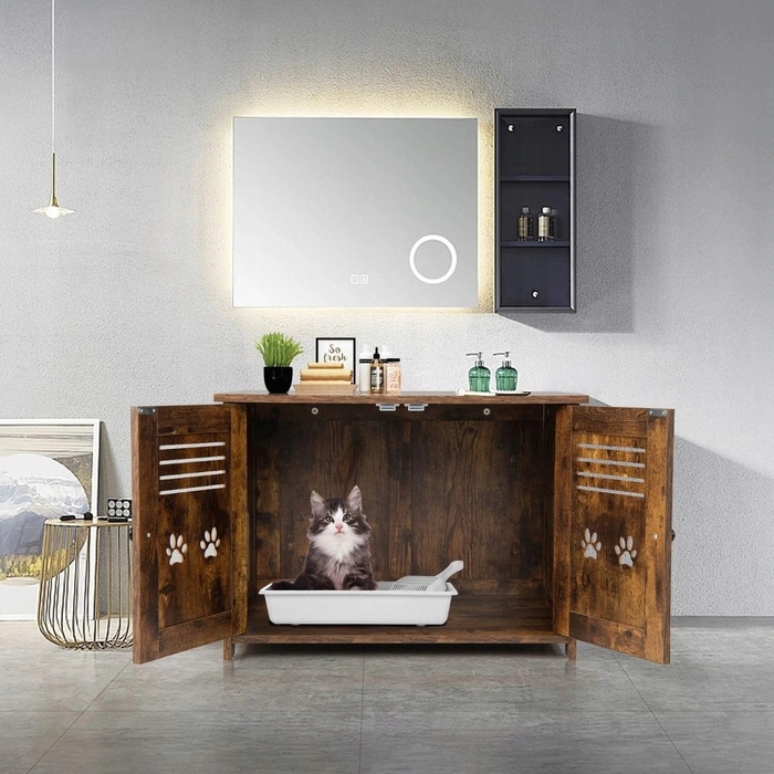 Будиночок для кота Costway, коричневий, прямокутний, 51,5 см x 70 см x 50,5 см