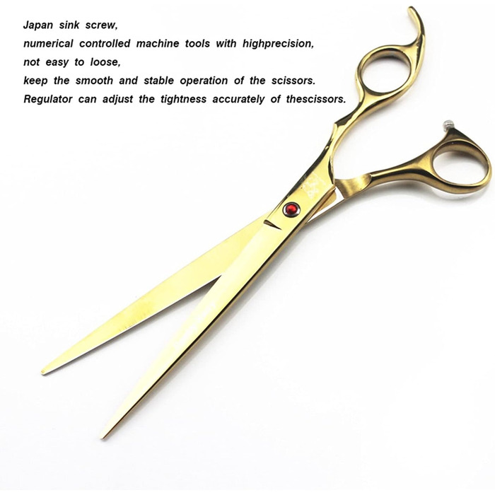 Набір професійних ножиць для грумінгу собак та котів: прямі та зігнуті моделі