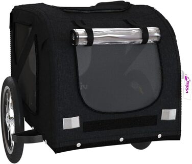 Причіп для велосипеда для собак, чорний, Oxford-Gewebe та залізо, LH77839