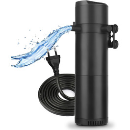 ITIY Внутрішній фільтр для акваріума 300-500л, регульований, 25W, 2000л/год, з подвійним виходом води та аерацією