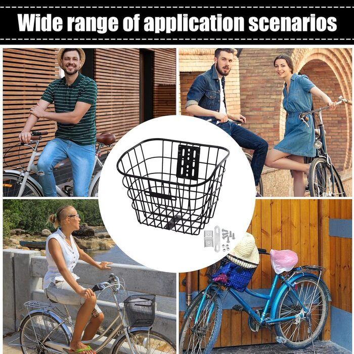 Велосипедний кошик Teksome - кошик на кермо | Знімний транспортний кошик для скутера та триколісного велосипеда з місцем для собак, котів, тварин, фруктів та покупок