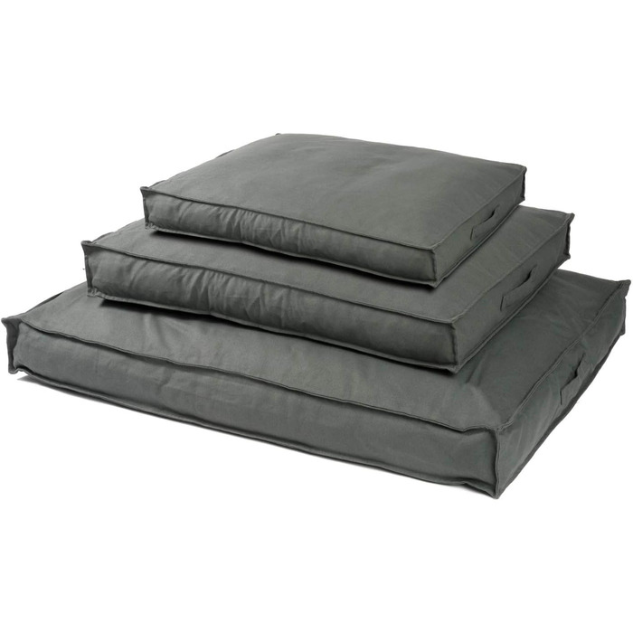 Преміум подушка для собак JAMAXX - ортопедична, з пінополіуретановими гранулами, знімний водонепроникний чохол, сірий колір. Розміри: S (65x50 см), L (90x70x15 см)