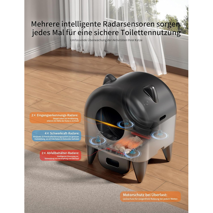 Автоматичний лоток для котів Katzenklo 110л, для кількох тварин, з дезодорацією та додатком