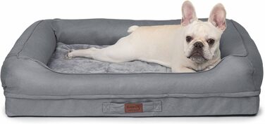 Райкоу - лежанка для собак з знімним подушкою, м'яка та миється. Лежанка, подушка для собак, собаче ліжко, килимок - високоякісне місце для сну для вашого вірного друга. (Темно-сірий, 80 * 60 * 7 см)
