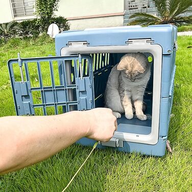 Складана транспортна коробка для домашніх тварин, переноска для собак і котів, багатофункціональна складна клітка для подорожей, кемпінгу, транспортування літаком та прогулянок