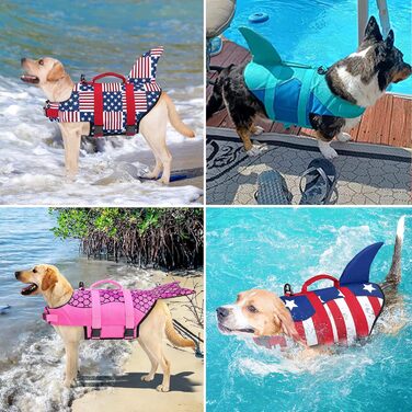 Жилет для плавання собак Malier, Ripstop, висока плавучість, для малих, середніх та великих собак, рятувальний жилет, яскраві кольори, X-Small