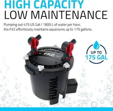 Зовнішній фільтр для акваріума Fluval FX2, потужний, біофільтрація