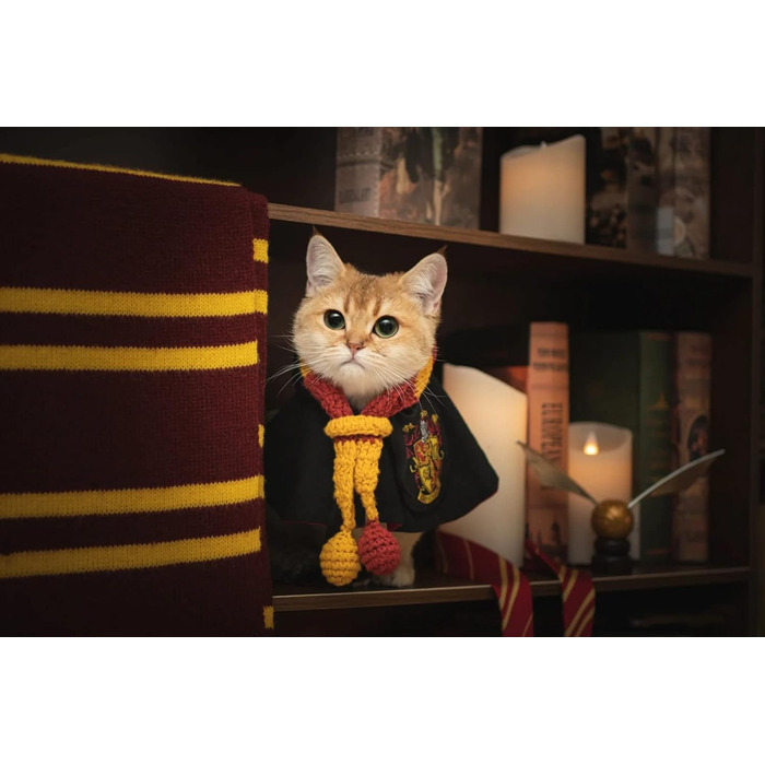 Костюм для собак та котів з окулярами та краваткою, Cosplay, розмір M (Грифіндор)