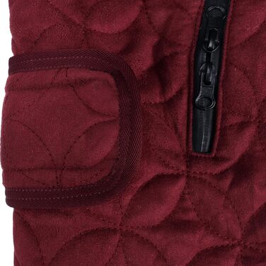 Зимовий теплий нашийник для собак Flamingo Koda – Бордовий, M – поліестер, водонепроникний, фліс, на липучці