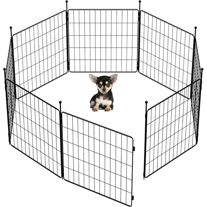 FXW MiniPaws: розширений вольєр для цуценят та маленьких собак, 60 см, 8 панелей