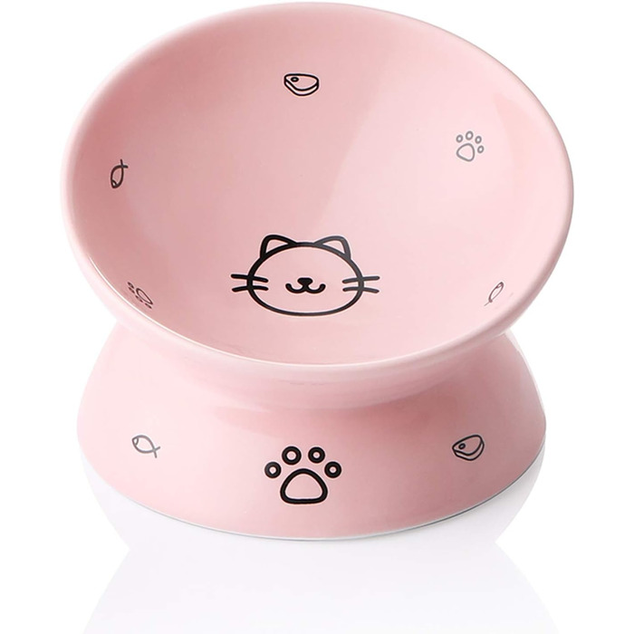 Керамічна годівниця для котів Sweejar з підняттям, 140 мл, запобігання переливу, захист хребта