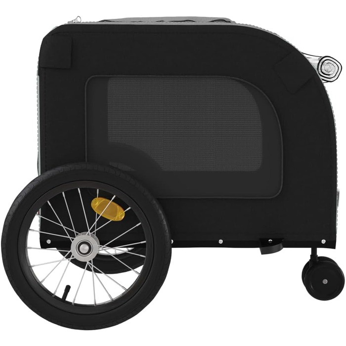 Причіп для велосипеда ZEYUAN для собак чорного та сірого кольорів, оксфордська тканина та метал, вантажний причіп, ручний візок, вантажний велосипедний причіп