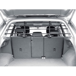 Гілка-перегородка для автомобіля OSYO | Безпечна перегородка для собак у багажнику | Сталевий каркас, чорна, H: 32-53см, L: 82-140см